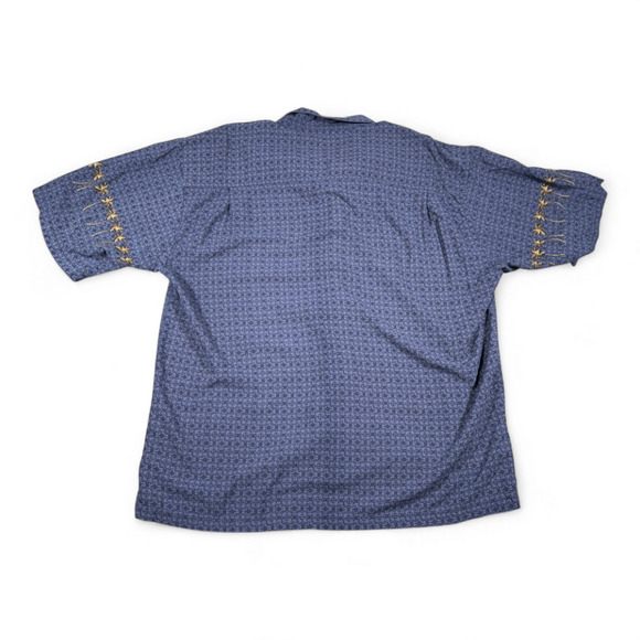 Vintage Big Dogs Hawaiian Shirt Adult EXTRA LARGE Blue Rayon Woody Classic Y2K - Picture 3 of 8